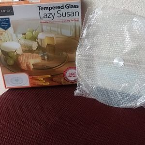 New lazy susan glass dish